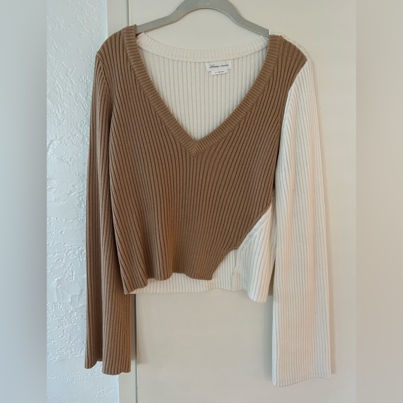 Lovers + Friends tan and white sweater - Picture 2 of 4